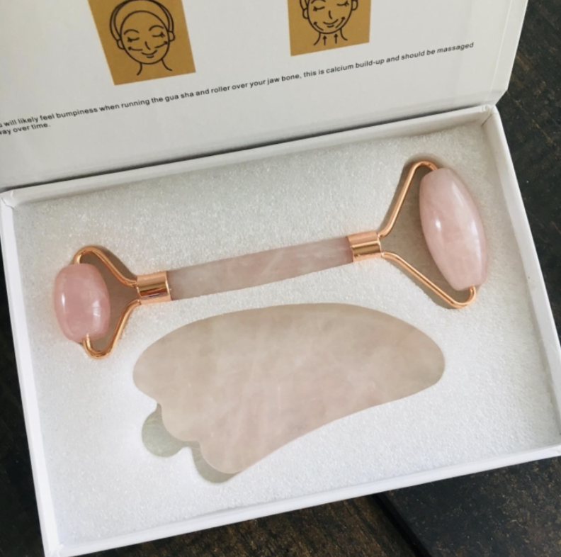 the gua sha and roller in the box