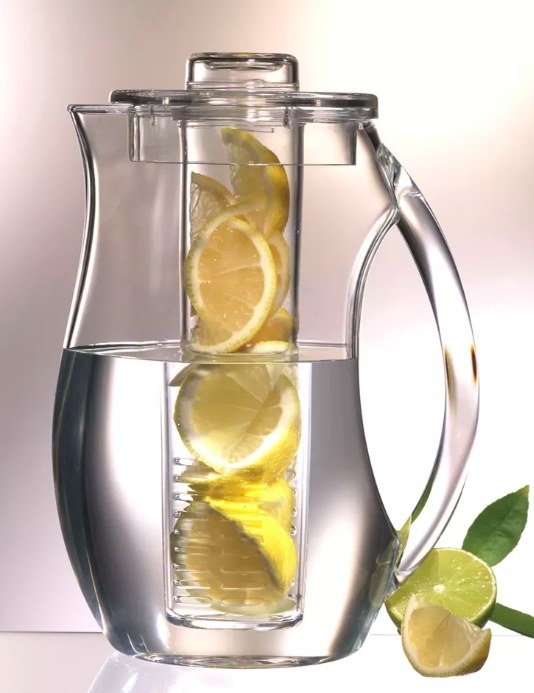 The pitcher infused with lemon