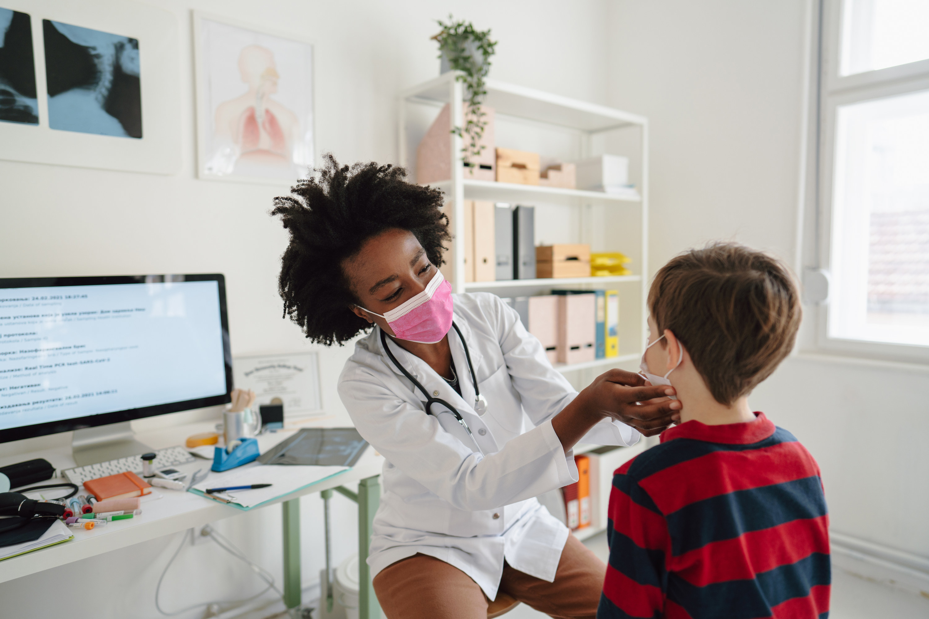 Young boy at a doctor&#x27;s visit