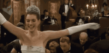 Gif of Anne Hathaway spinning in &quot;The Princess Diaries&quot;