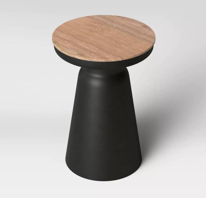 Drum wooden metal table