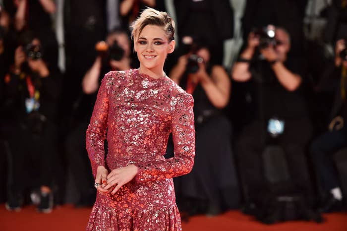 Kristen Stewart walks the red carpet ahead of the "Seberg" screening