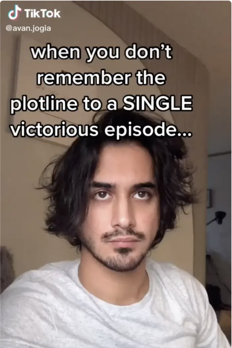 captura de tela do tiktok de avan jogia