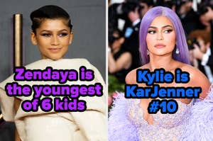 Zendaya has five siblings, and Kylie Jenner has 9