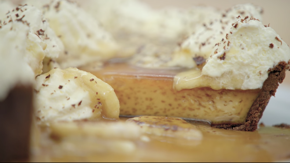 The inside of George&#x27;s tart, with the failed custard