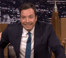Jimmy Fallon pumping his fist and saying &quot;yes!&quot;