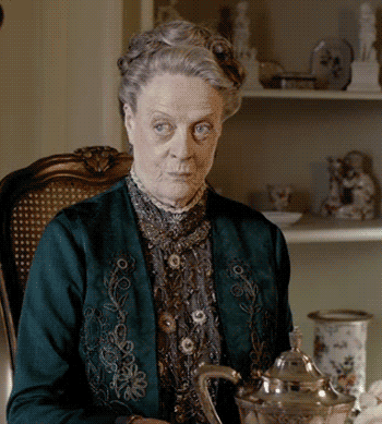 Maggie Smith looking confused