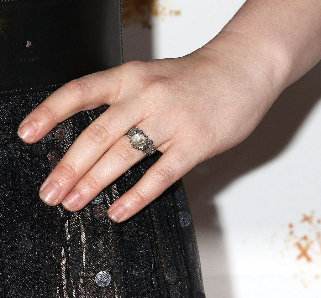 Anna Paquin wearing her moonstone ring