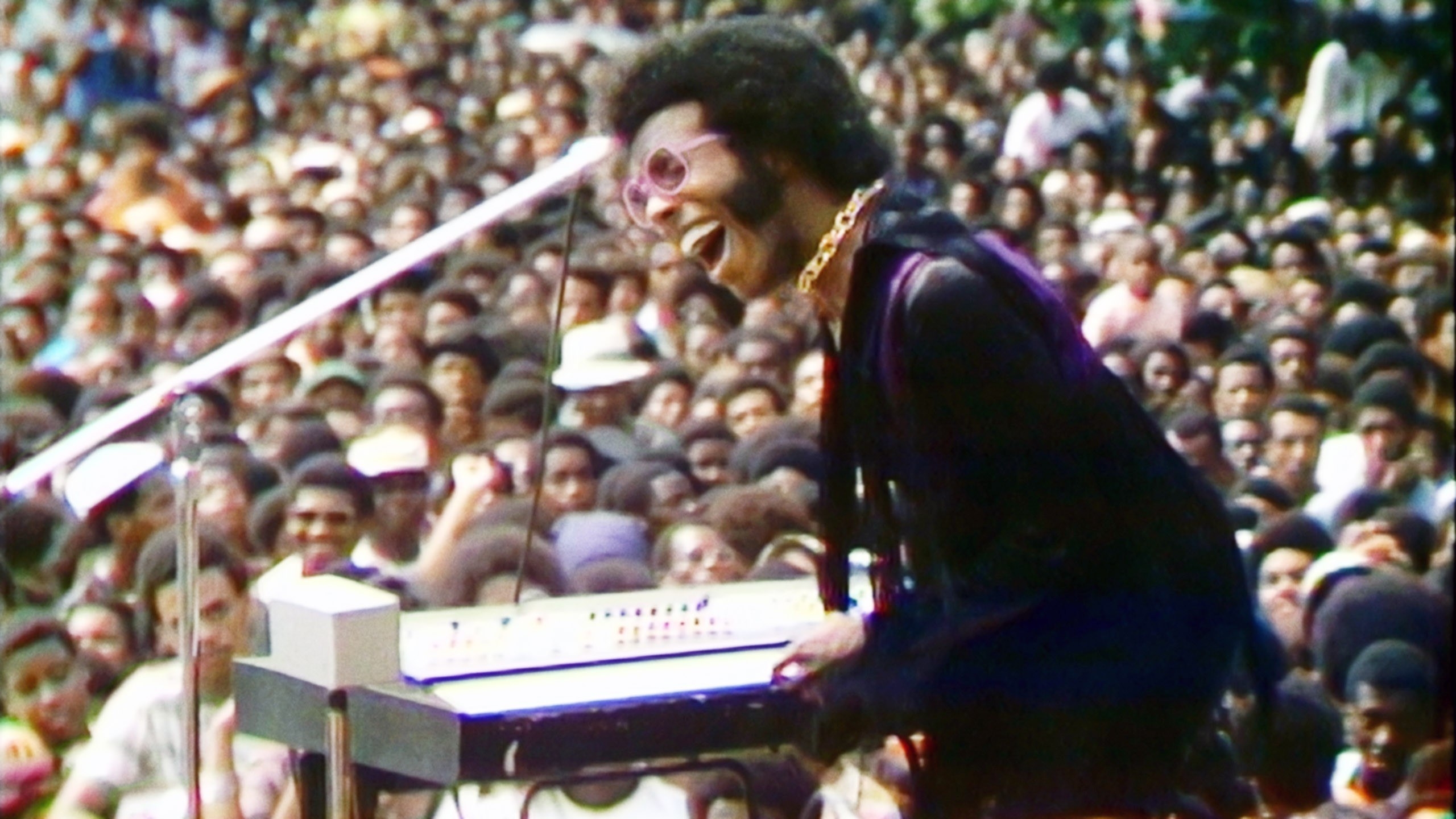 Sly Stone performing on stage.