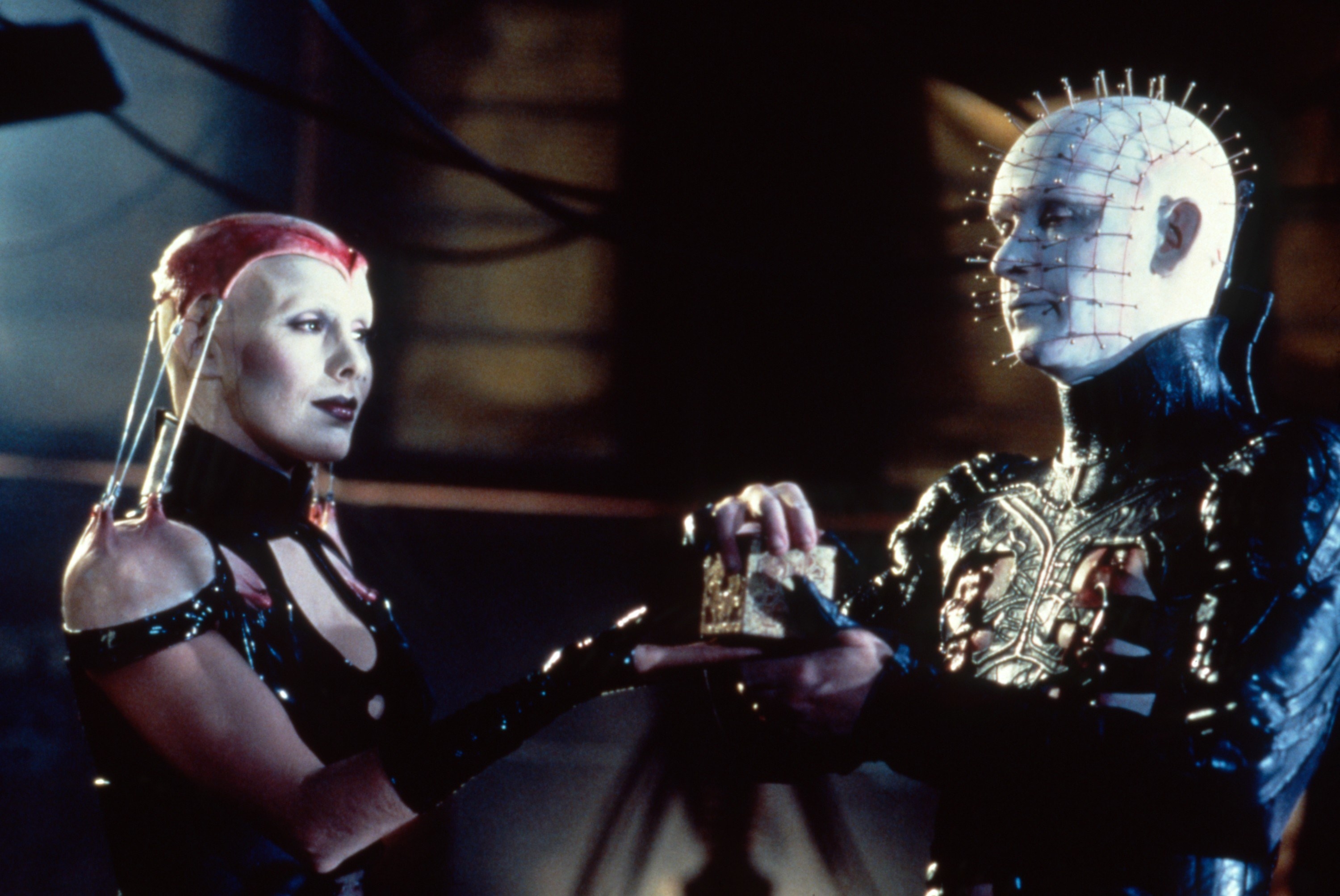 Valentina Vargas and Doug Bradley as Pinhead in &quot;Hellraiser: Bloodline&quot;