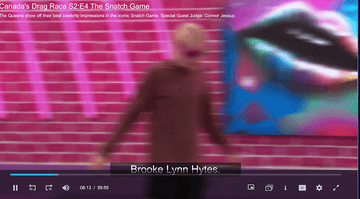 Synthia saying brooke lynn hytes in the work room.
