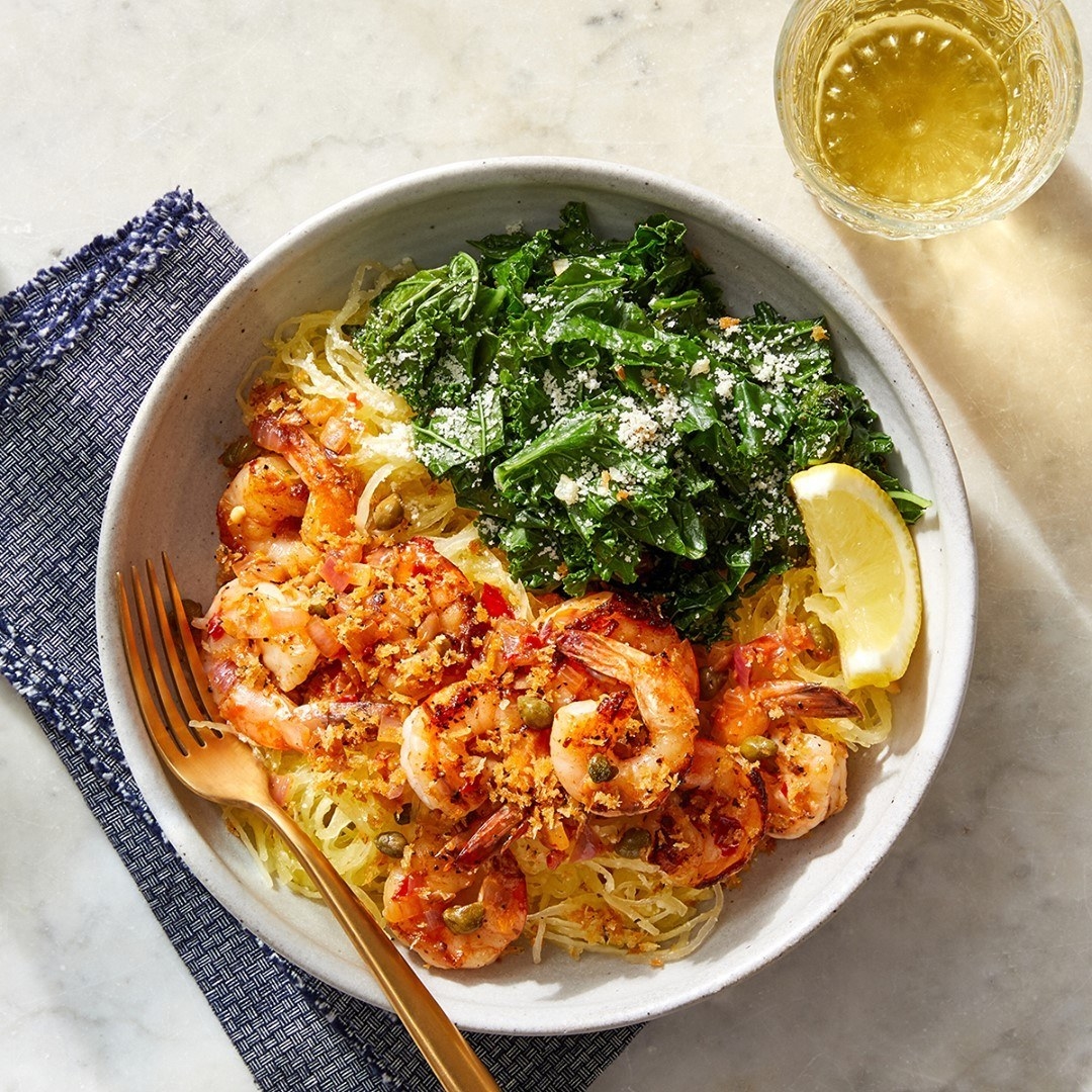 shrimp and kale pasta