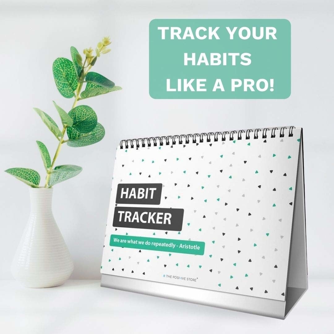 A habit tracker on a table
