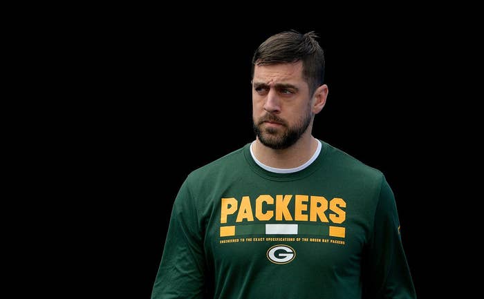 Aaron in a Packers shirt