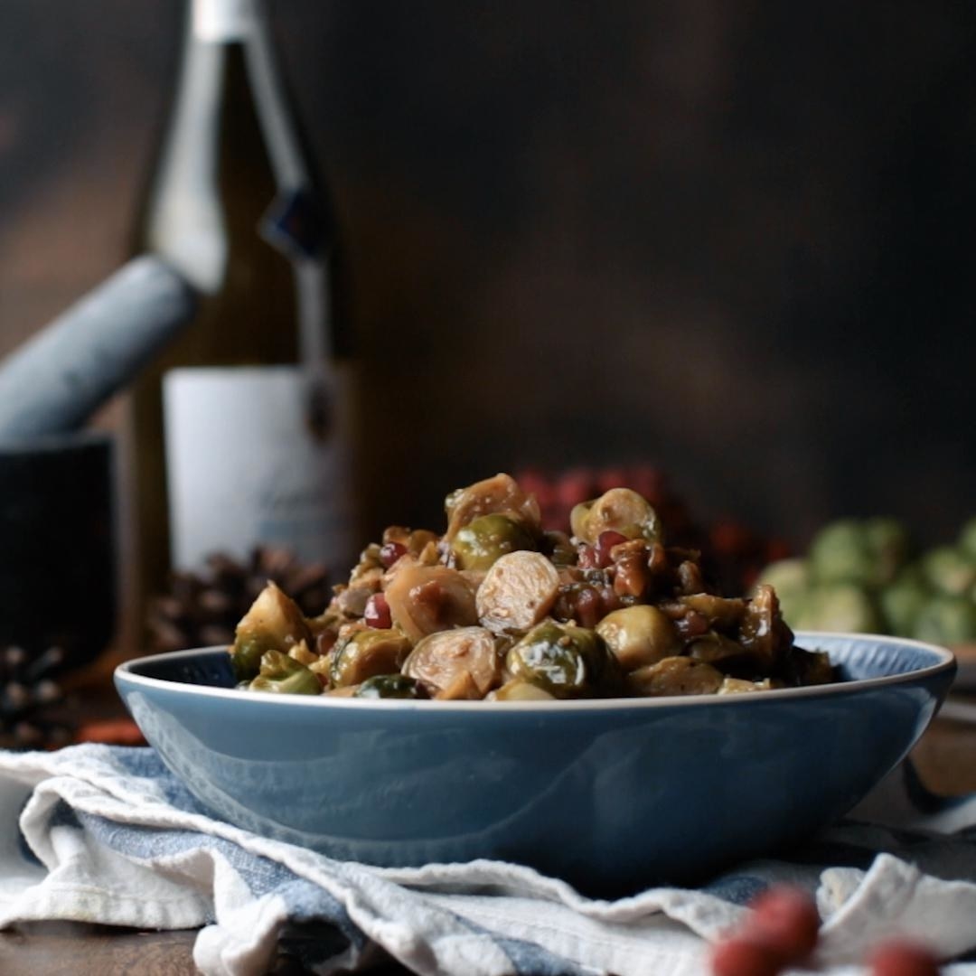 Smoked Bacon Lardon And Walnut Brussels Sprouts