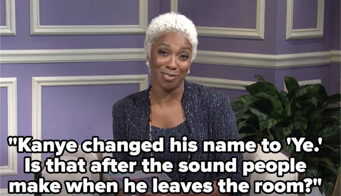 &quot;Dionne&quot; saying, &quot;Kanye changed his name to Ye. Is that after the sound people make when he leaves the room?&quot;