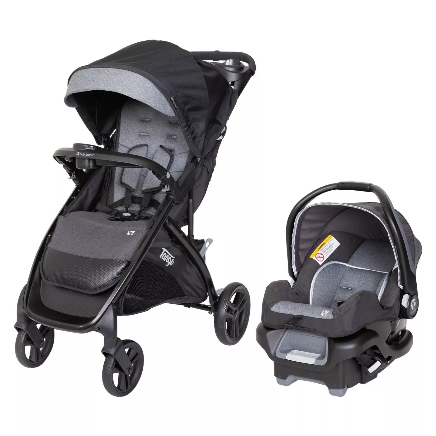 The stroller and the converted car seat
