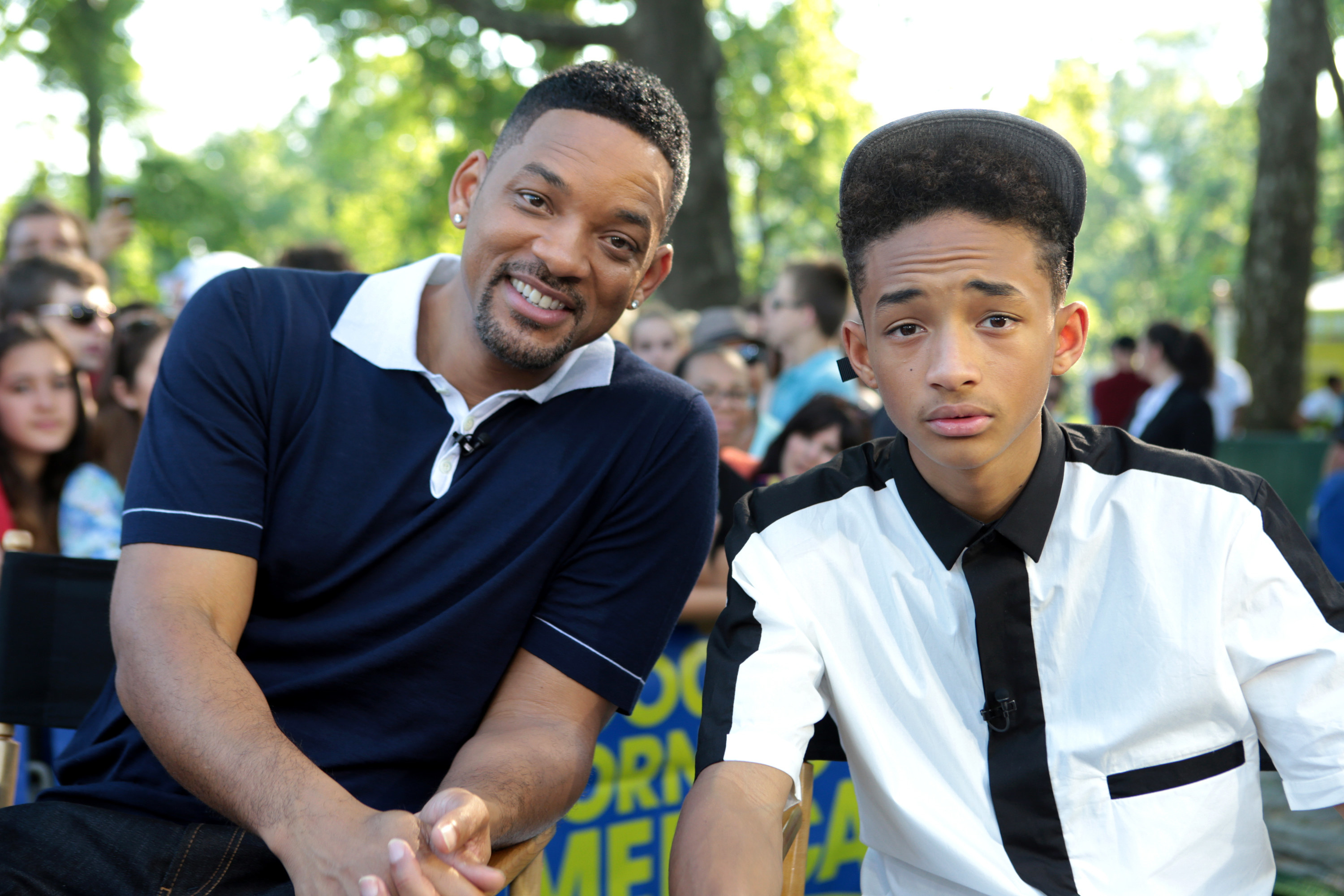 Will Smith's son Jaden looks upset as he leaves his dad's house