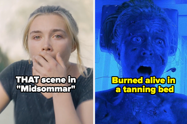 "That scene in Midsommar" and a woman being burnt alive in a tanning bed