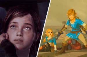 Ellie from The Last of Us, Link and Zelda from The Legend of Zelda: Breath of the Wild