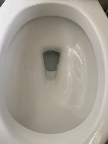 The same toilet completely clean