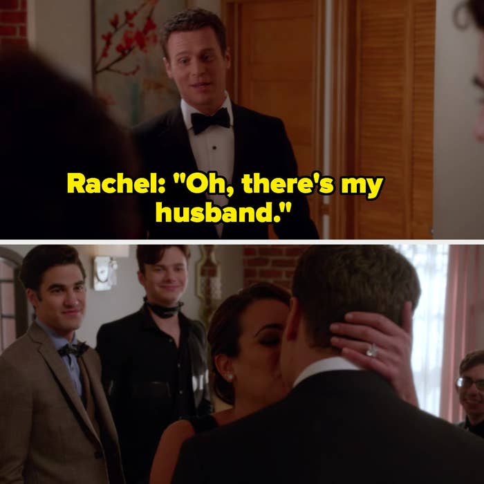 Rachel seeing Jesse and saying &quot;There&#x27;s my husband&quot;