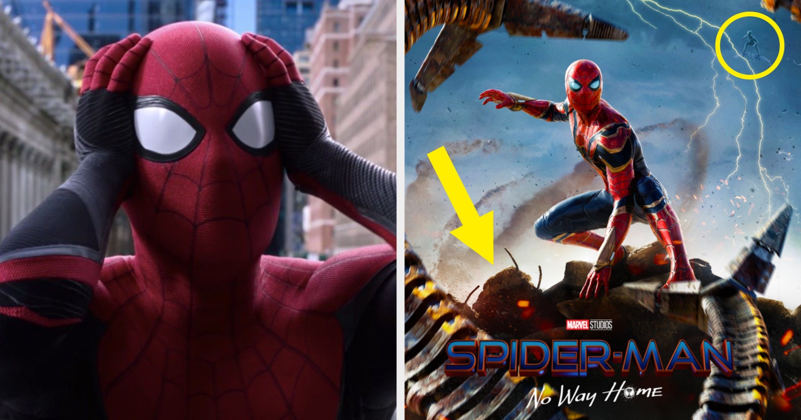 SpiderMan No Way Home New Poster Easter Eggs