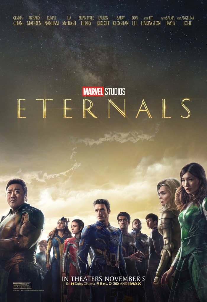 A poster for Eternals