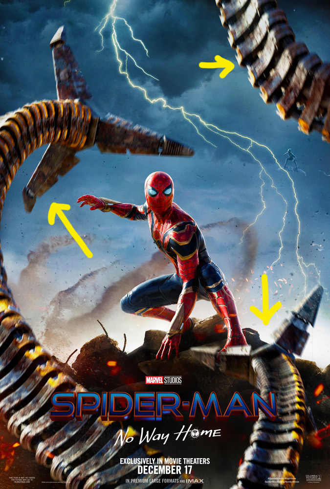 Spider-Man seems to be on top of rubble as Doc Ock&#x27;s arms flail around
