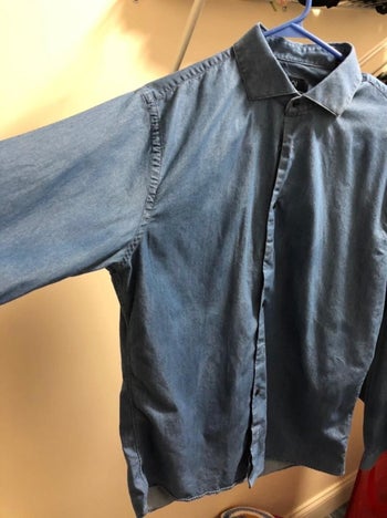 after reviewer image of the same shirt now wrinkle-free