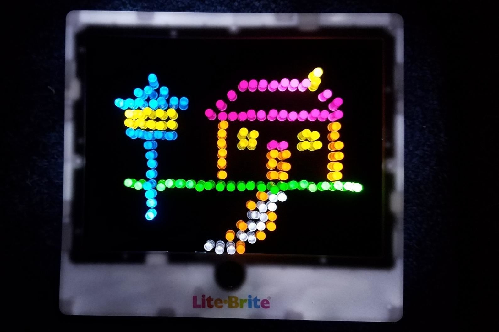 Reviewer's child's plan  connected  the lit up   board