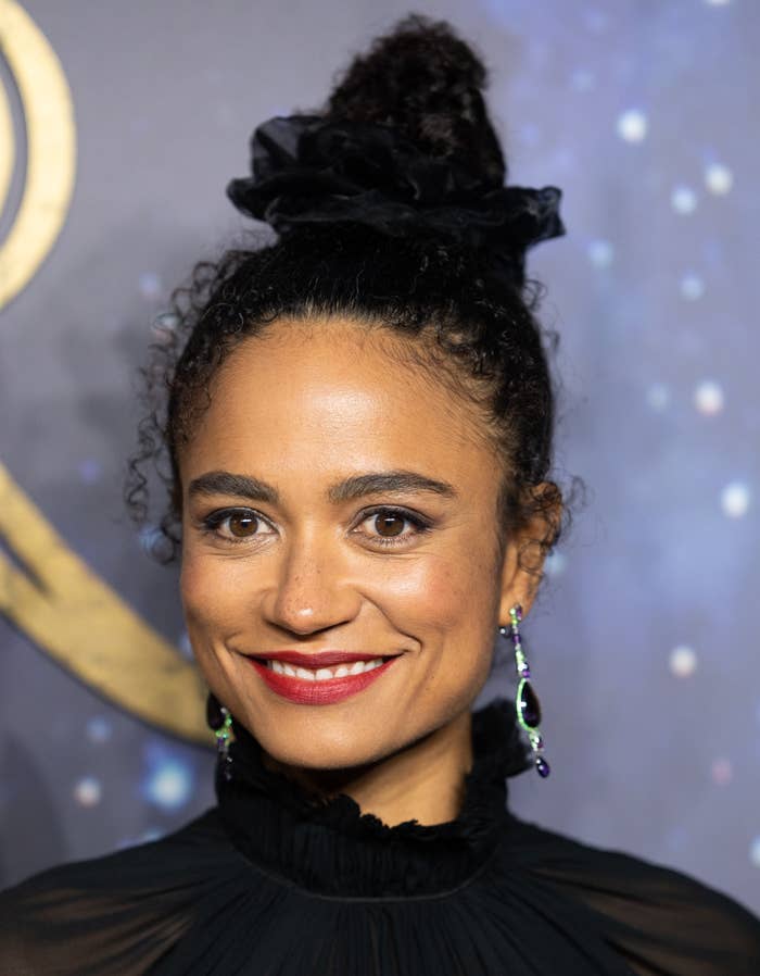 Lauren Ridloff attends the &quot;The Eternals&quot; UK Premiere at BFI IMAX Waterloo on October 27, 2021 in London, England.