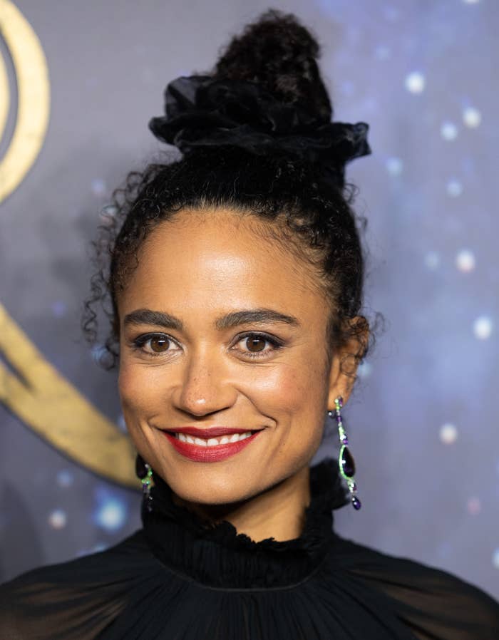 Lauren Ridloff attends the "The Eternals" UK Premiere at BFI IMAX Waterloo on October 27, 2021 in London, England.