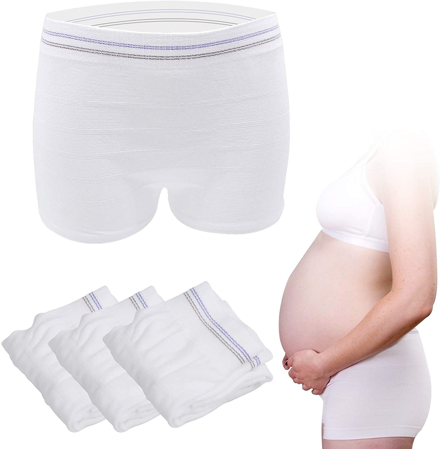 High Waist Postpartum Underwear & C-Section Recovery Maternity Panties  Women Retro Lace Cotton Thong