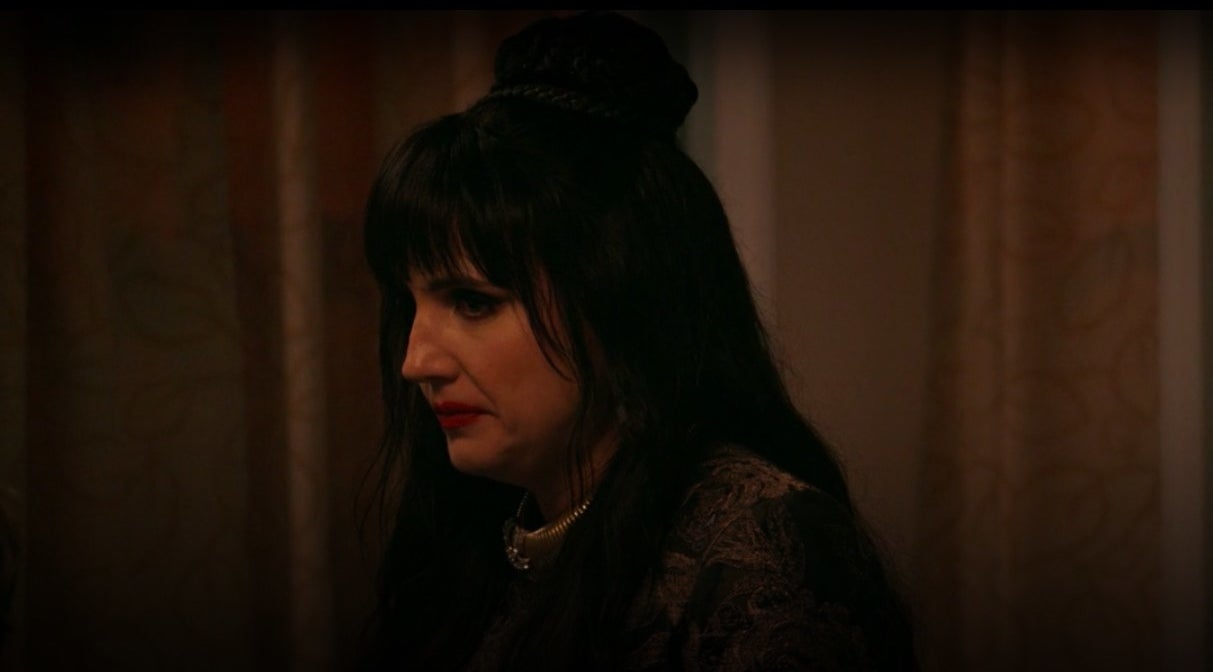 Nadja standing in Sean&#x27;s house in &quot;What We Do in the Shadows&quot;