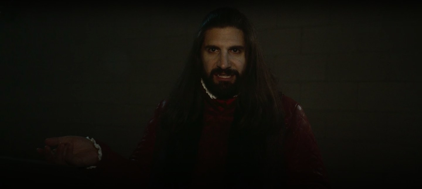 Nandor talking to the camera in an alley in &quot;What We Do in the Shadows&quot;