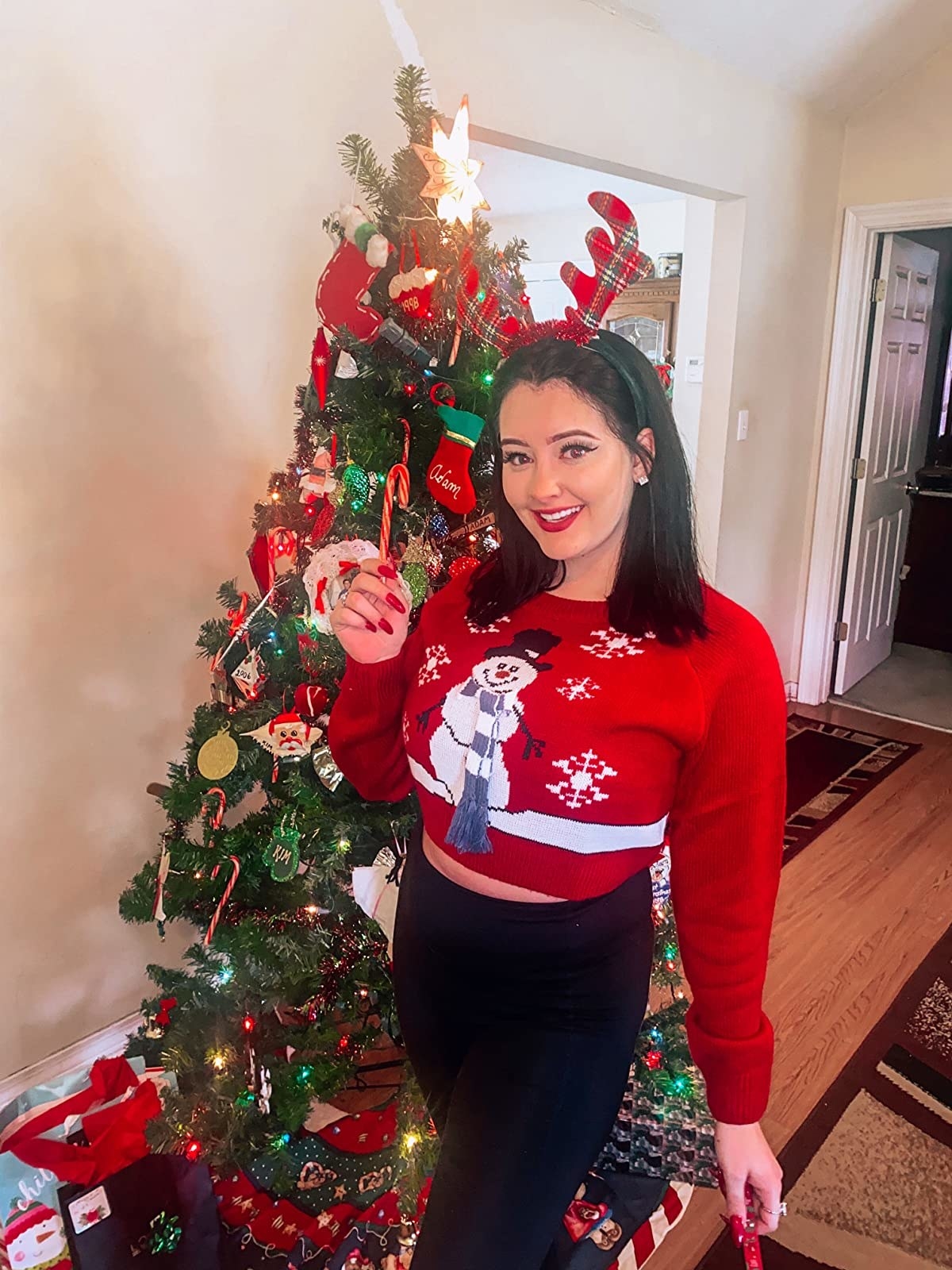 Christmas crop clearance top sweater