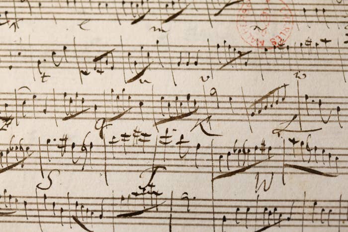 Sheet of music notes.