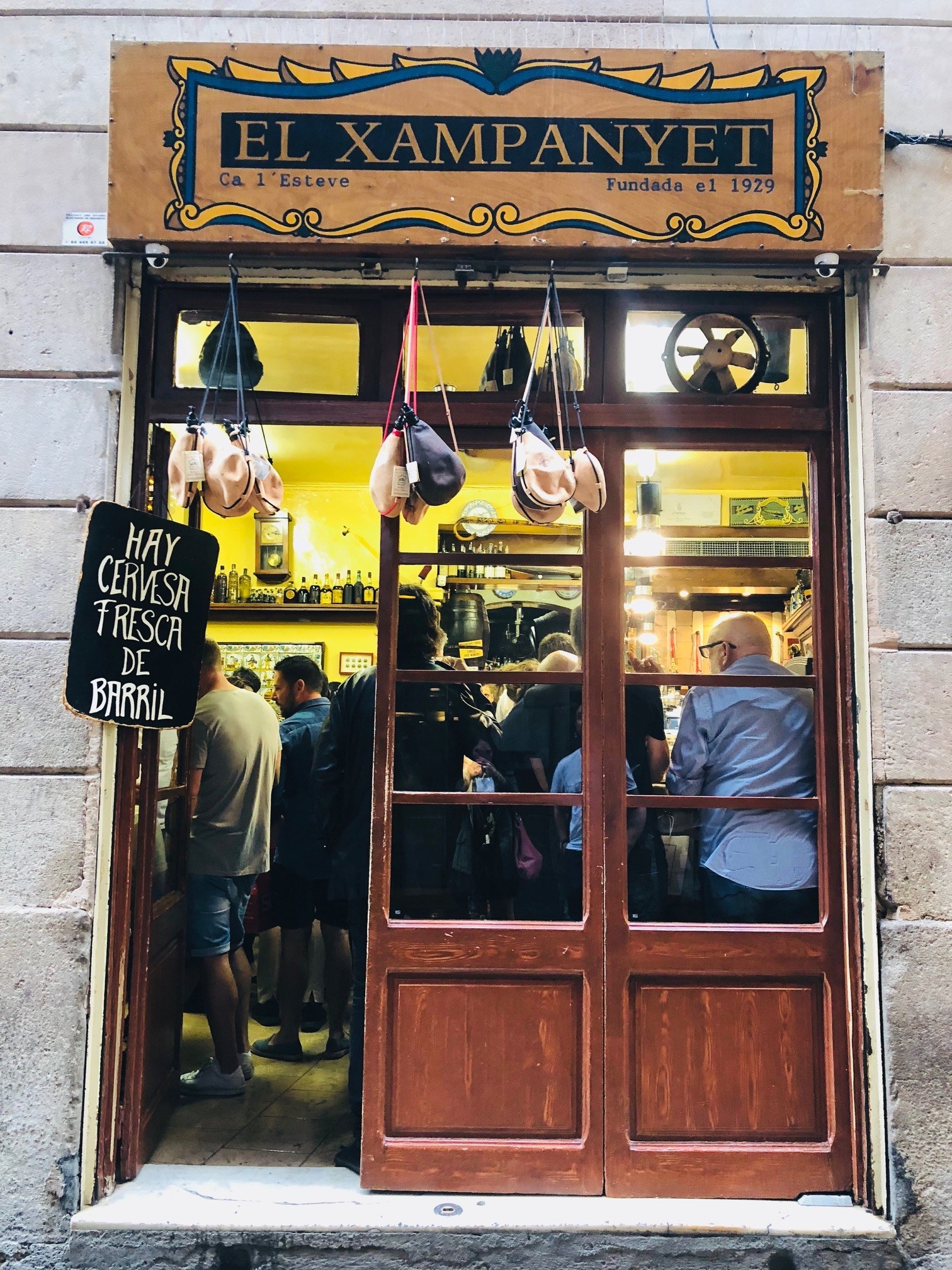 The entrance to a tapas restaurant in Spain