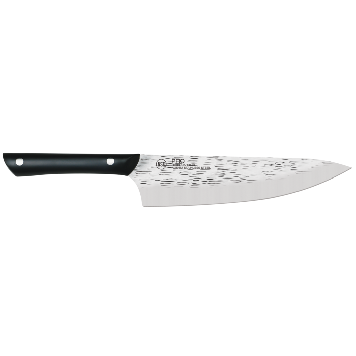 Kai Pro chef&#x27;s knife on a white background.