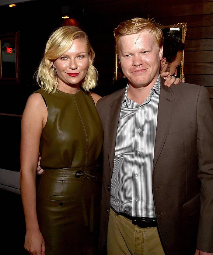 Kirsten Dunst (L) and actor Jesse Plemons pose for a photo at the after party for the premiere of FX&#x27;s &quot;Fargo&quot;