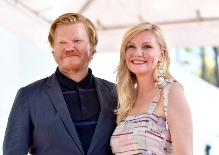 (L-R) Jesse Plemons and Kirsten Dunst attend the ceremony honoring Kirsten Dunst with a star on the Hollywood Walk of Fame