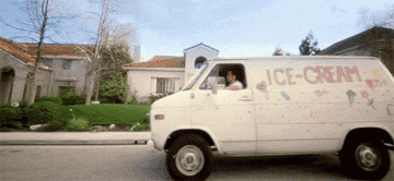 Kids chasing an ice cream truck