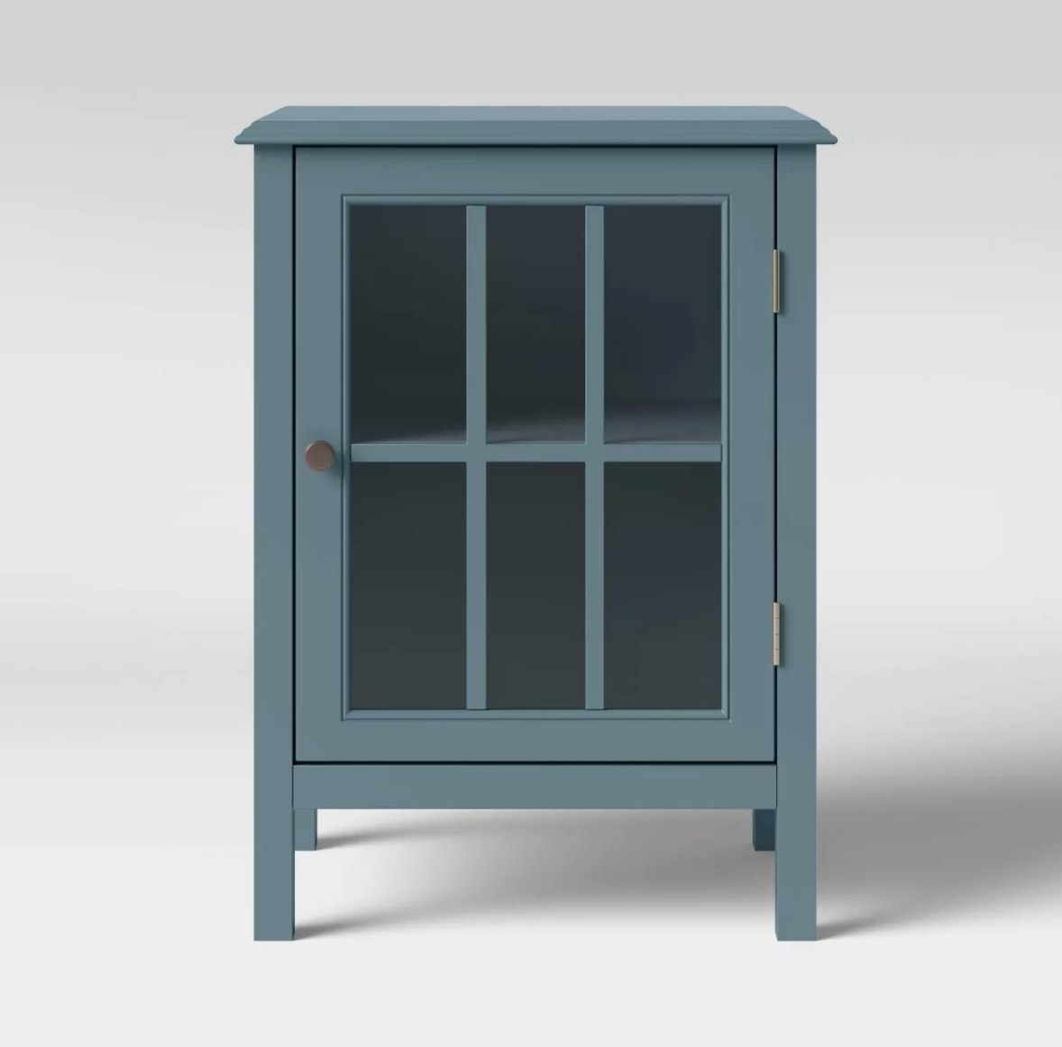 Blue accent cabinet
