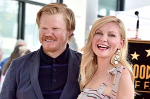 Jesse Plemons and Kirsten Dunst attend the ceremony honoring Kirsten Dunst with a Star on the Hollywood Walk of Fame