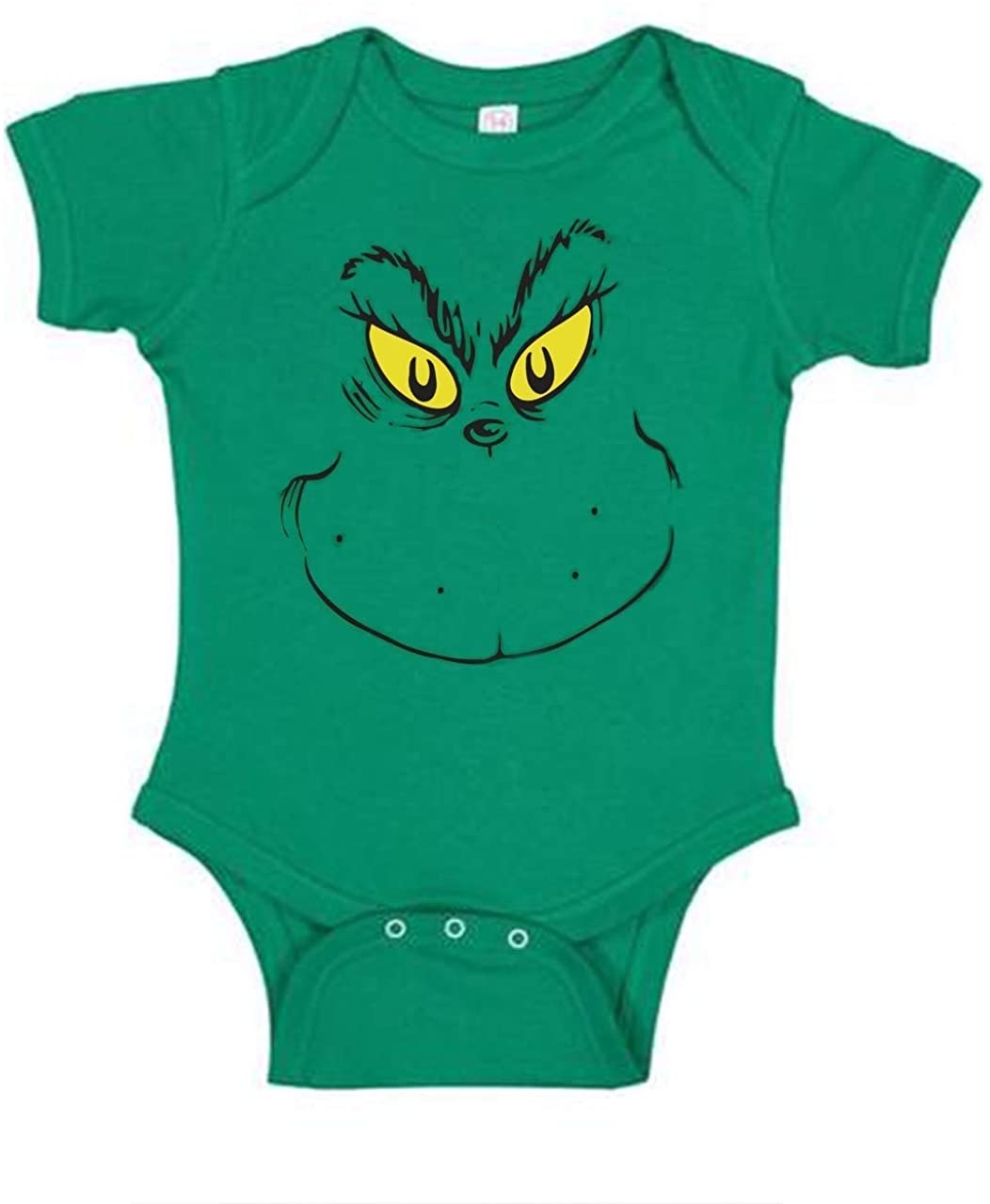a green body suit with the grinch&#x27;s face on it