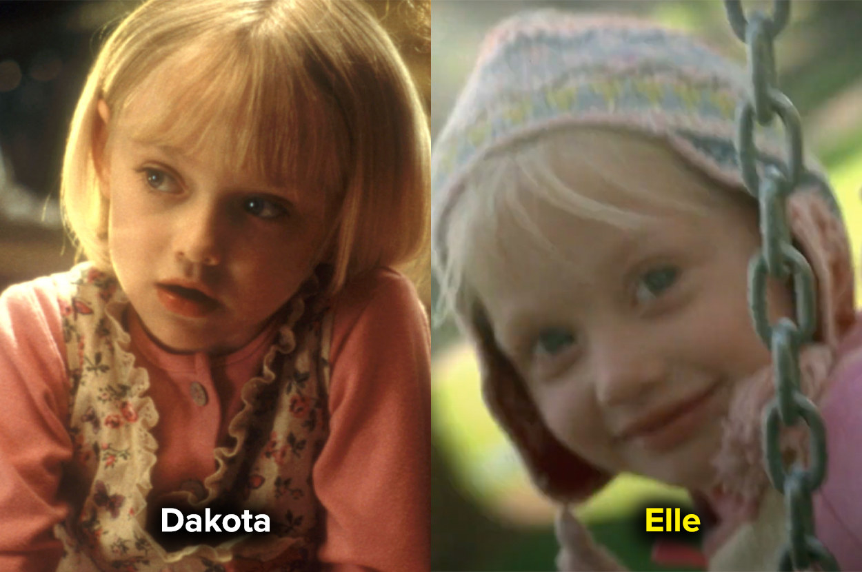 Dakota and Elle as Lucy at two different stages in life