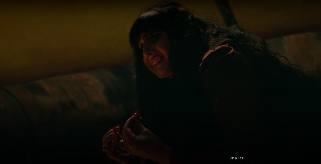 An angry Nadja floating in the air in &quot;What We Do in the Shadows&quot;