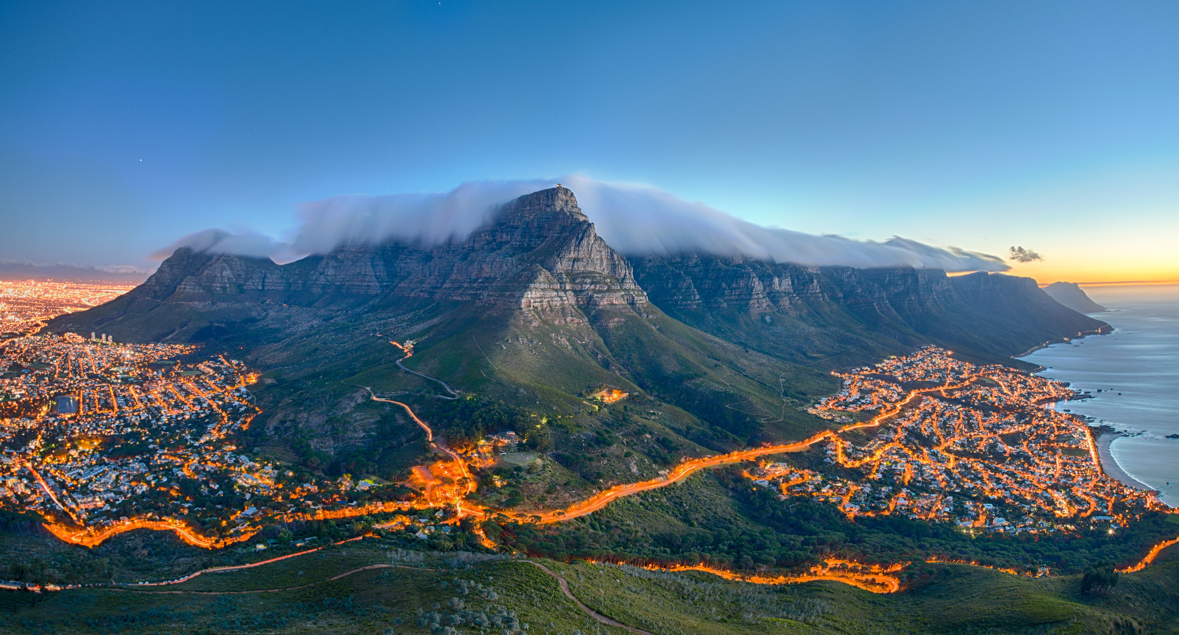 Table Mountain in Cape Town, South Africa.