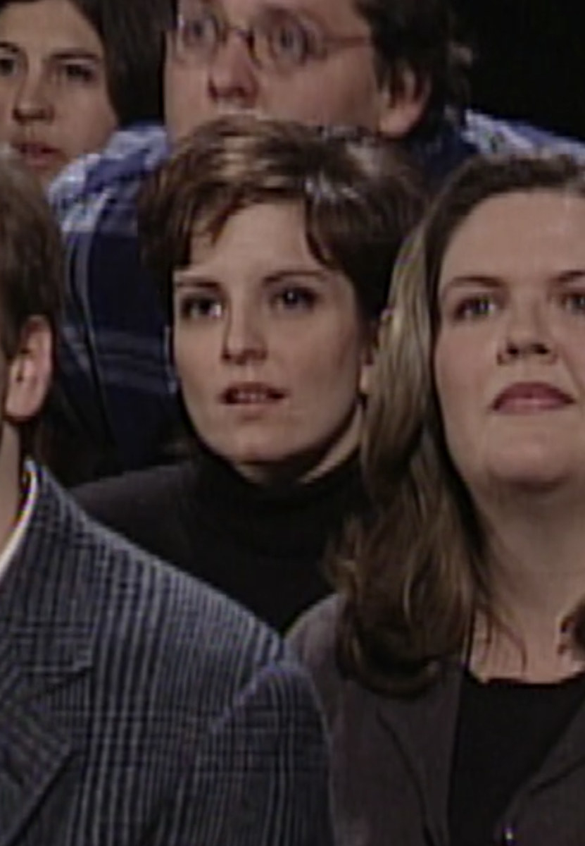 Fey as an audience member in her first &quot;SNL&quot; episode in 1997